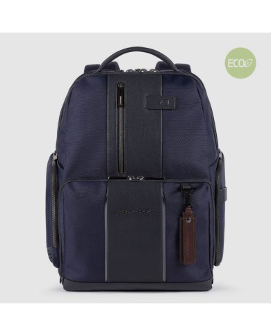 Fast-check backpack for PC and iPad made of rec BagMotic fabric - Blue