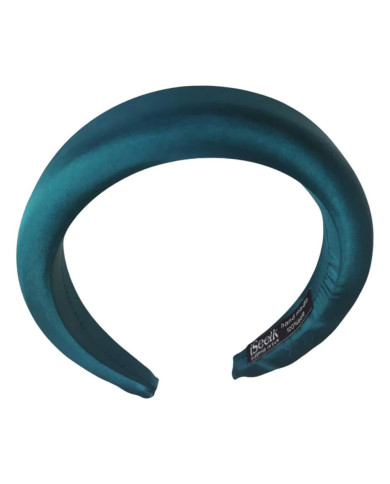 Mulberry silk headband - green/blue