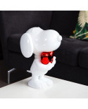 Snoopy coeur bicouleur - 27 cm