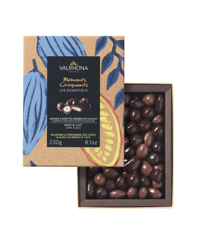 Dark and milk chocolate covered almonds and hazelnuts - 230g