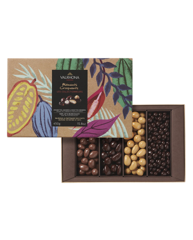 Dark, milk and Dulcey chocolate covered almonds and hazelnuts - 450g