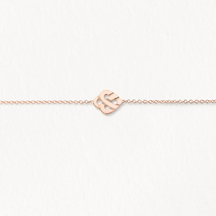 Bracelet coeur entrelacé - Or rose
