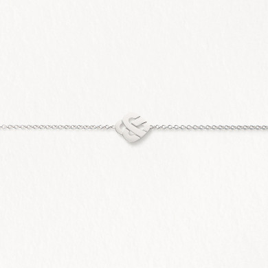 Bracelet coeur entrelacé - Or blanc Bracelet coeur entrelacé - Or blanc