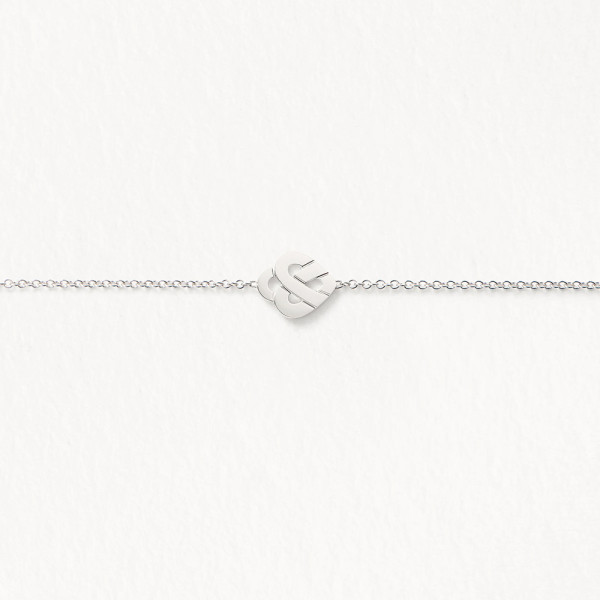 Bracelet coeur entrelacé - Or blanc Bracelet coeur entrelacé - Or blanc