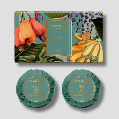 Plateau en Verre + Kit 2 Savons Elixir