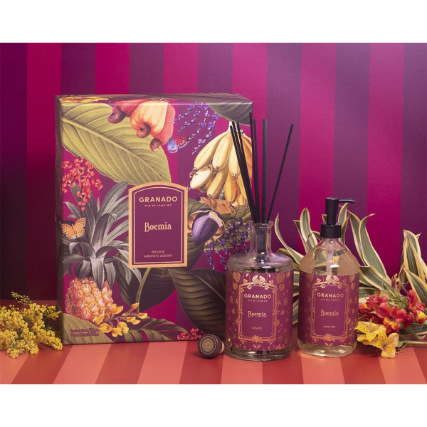 Coffret Duo diffuseur + Savon Liquide - Boemia - 2x500ml Coffret Duo diffuseur + Savon Liquide - Boemia - 2x500ml