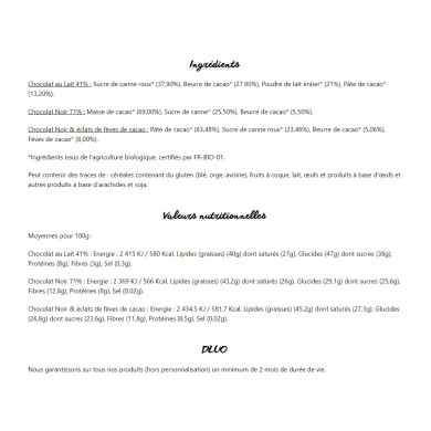 Coffret 3 tablettes 240g - Le Chocolat des Français