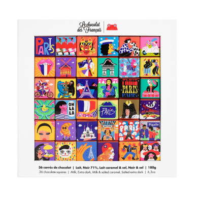 Coffret 36 carrés France - Le Chocolat des Français