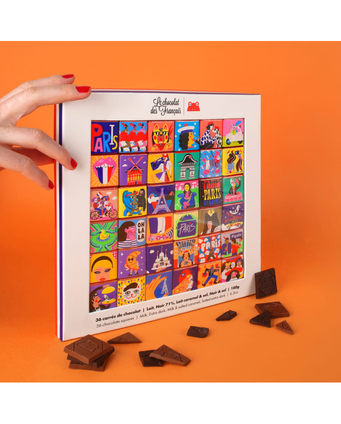 Coffret 36 carrés France - Le Chocolat des Français