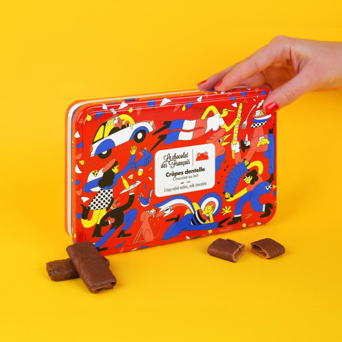 Coffret Crêpes Dentelles chocolat au lait 90g - Le Chocolat des Français
