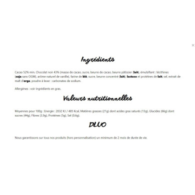 Coffret Crêpes Dentelles chocolat noir 90g - Le Chocolat des Français