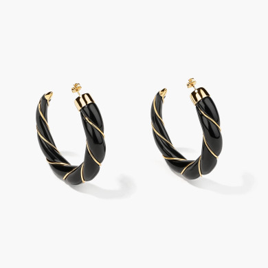 Boucles d'oreilles Diana noires Boucles d'oreilles Diana noires