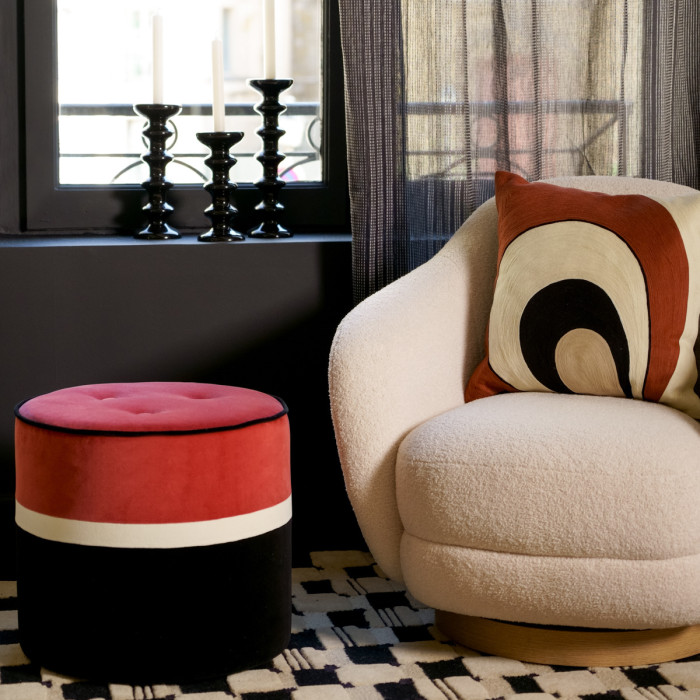 Bougeoir Slave Noir - H20 cm - Céramique