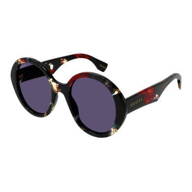 Lunettes de soleil Gucci - Shiny Black and Glitter Havana - GG1628S001 Lunettes de soleil Gucci - Shiny Black and Glitter Havana - GG1628S001