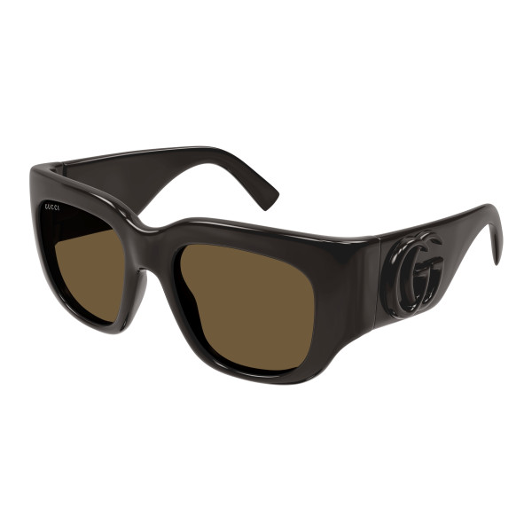 Lunettes de soleil Gucci - Shiny Solid Brown Lunettes de soleil Gucci - Shiny Solid Brown