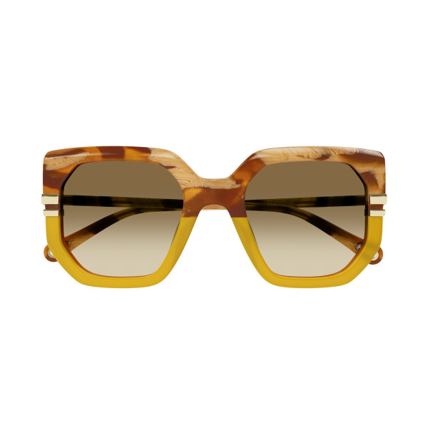 Lunettes de soleil Chloé - Shiny Caramel and Beige Spotted Havana / Shiny Milk Honey - CH0240S004 Lunettes de soleil Chloé - Shiny Caramel and Beige Spotted Havana / Shiny Milk Honey - CH0240S004