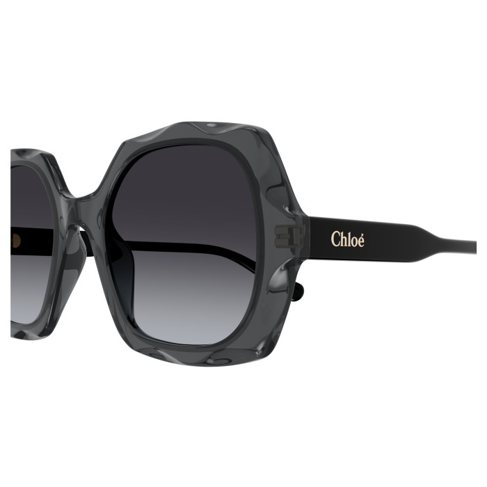 Lunettes de soleil Chloé - Shiny Transparent Dark Grey - CH0226S001