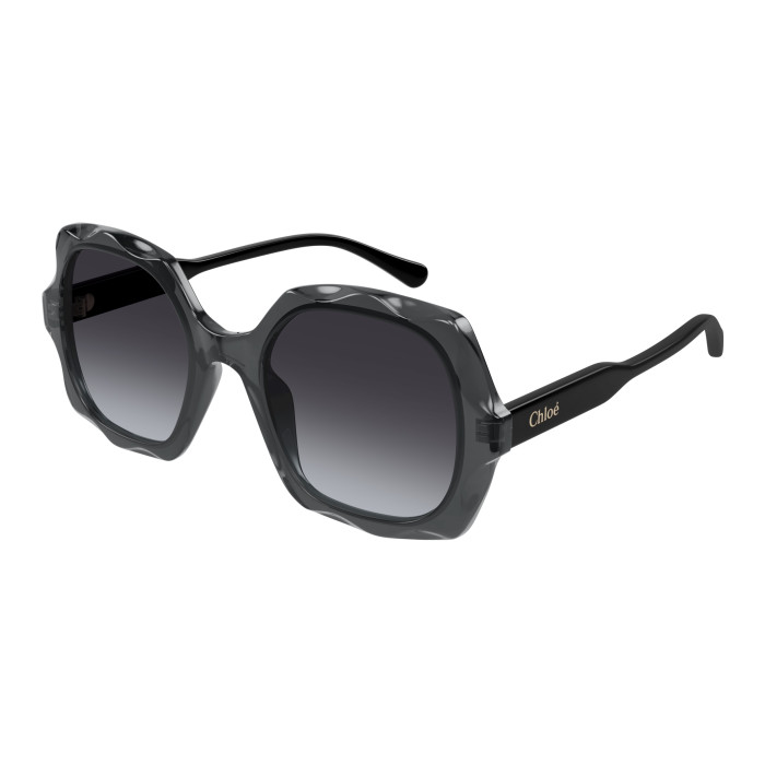 Lunettes de soleil Chloé - Shiny Transparent Dark Grey - CH0226S001