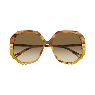 Lunettes de soleil Chloé - Shiny Caramel and Beige Spotted Havana - CH0105S011 Lunettes de soleil Chloé - Shiny Caramel and Beige Spotted Havana - CH0105S011