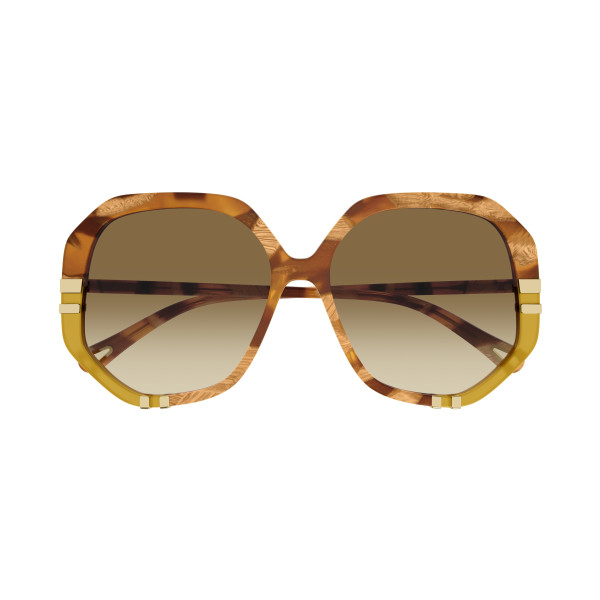 Lunettes de soleil Chloé - Shiny Caramel and Beige Spotted Havana - CH0105S011 Lunettes de soleil Chloé - Shiny Caramel and Beige Spotted Havana - CH0105S011