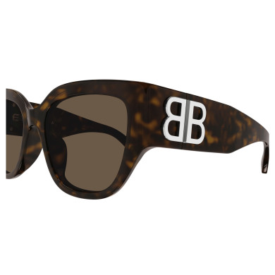 Lunettes de soleil Balenciaga - Shiny Dark Havana - BB0323SK003 Lunettes de soleil Balenciaga - Shiny Dark Havana - BB0323SK003