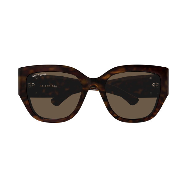 Lunettes de soleil Balenciaga - Shiny Dark Havana - BB0323SK003 Lunettes de soleil Balenciaga - Shiny Dark Havana - BB0323SK003