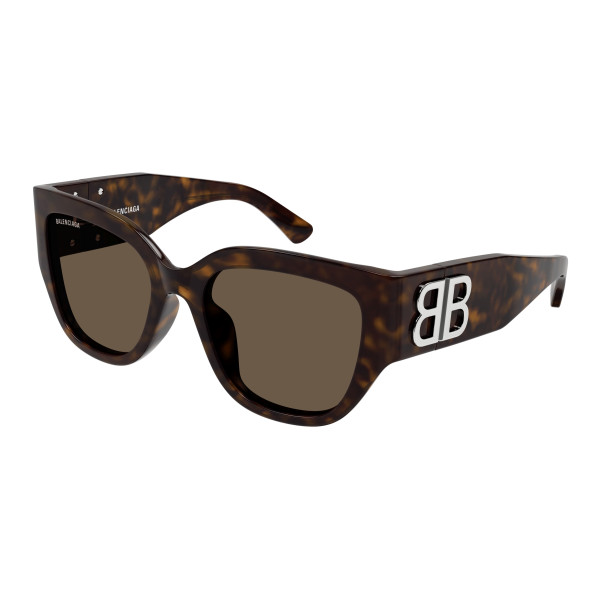 Lunettes de soleil Balenciaga - Shiny Dark Havana - BB0323SK003 Lunettes de soleil Balenciaga - Shiny Dark Havana - BB0323SK003