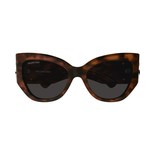 Lunettes de soleil Balenciaga - Shiny Stretched Mid Havana - BB0322S003 Lunettes de soleil Balenciaga - Shiny Stretched Mid Havana - BB0322S003