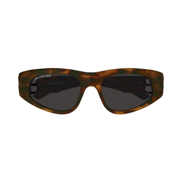Lunettes de soleil Balenciaga - Shiny Stretched Mid Havana - BB0095S024 Lunettes de soleil Balenciaga - Shiny Stretched Mid Havana - BB0095S024