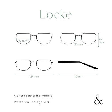 Lunettes de soleil Locke gold metal vert