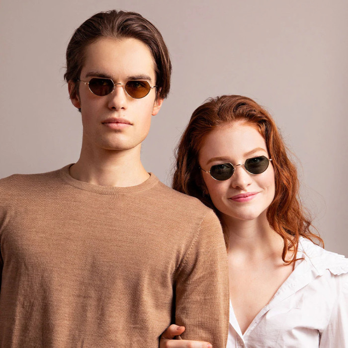 Lunettes de soleil Locke gold metal vert