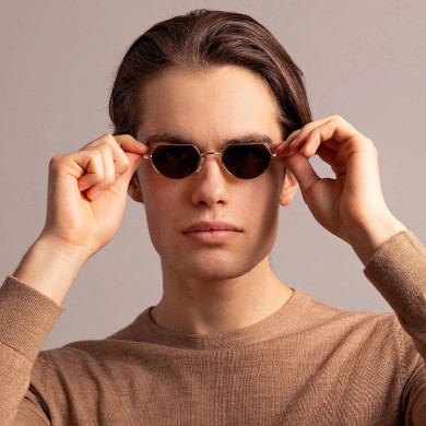 Lunettes de soleil Locke gold metal vert