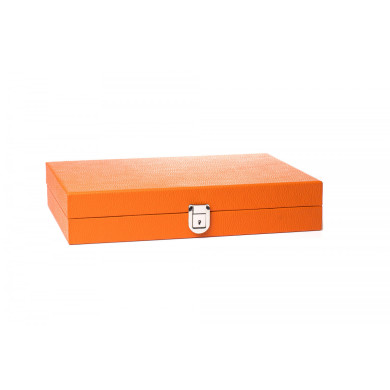 Coffret Backgammon - Baptiste Buffle Orange - medium