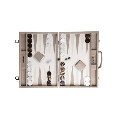 Coffret Backgammon - Gabin Galuchat Taupe - small