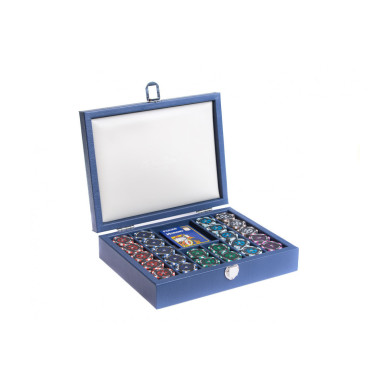 Coffret poker 240 jetons Buffle Bleu de France Coffret poker 240 jetons Buffle Bleu de France