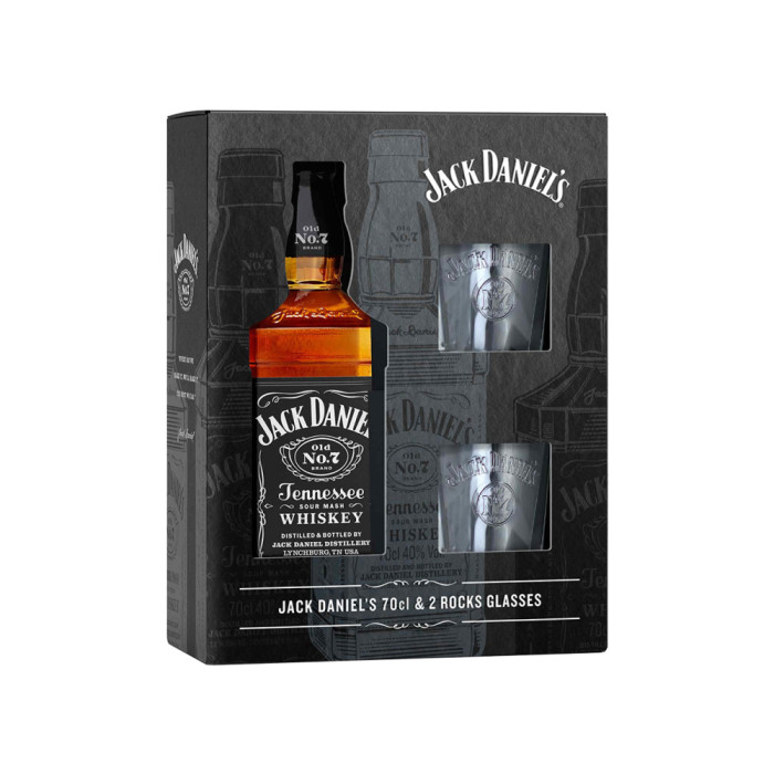 Coffret Jack Daniel's Old N°7 avec 2 verres Coffret Jack Daniel's Old N°7 avec 2 verres