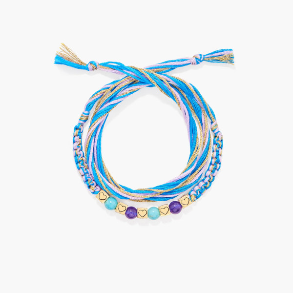 Bracelet Honolulu turquoise jade violette - Aurélie Bidermann Bracelet Honolulu turquoise jade violette - Aurélie Bidermann