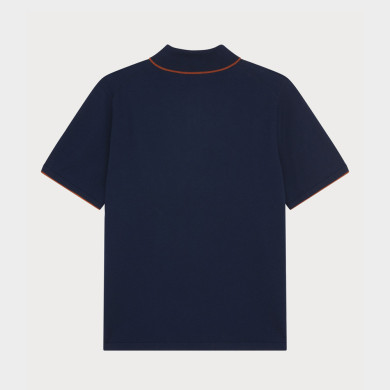 Polo Bleu Marine Bordure "Signature Stripe" en Coton Biologique - Paul Smith Polo Bleu Marine Bordure "Signature Stripe" en Coton Biologique - Paul Smith