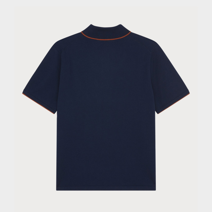 Polo Bleu Marine Bordure "Signature Stripe" en Coton Biologique - Paul Smith