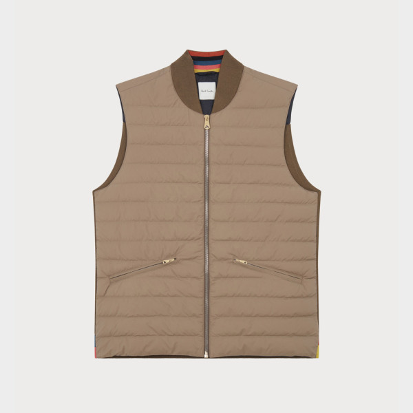 Doudoune Fine Sans Manches Marron Roux - Paul Smith Doudoune Fine Sans Manches Marron Roux - Paul Smith