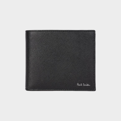 Black 'Mini Blur' Interior Billfold And Coin Wallet - Paul Smith Black 'Mini Blur' Interior Billfold And Coin Wallet - Paul Smith