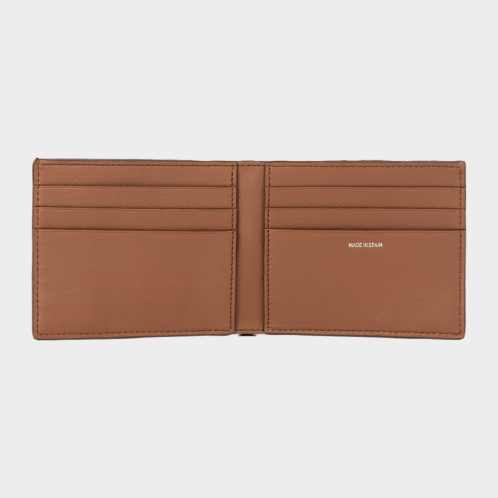 Portefeuille en cuir de veau tanné avec tissage à rayures 'Signature' - Paul Smith