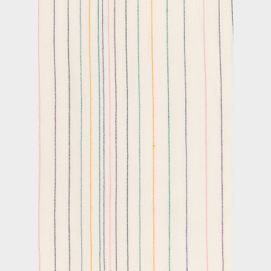 Écharpe Blanc Cassé à Rayures Cousues en Coton - Paul Smith