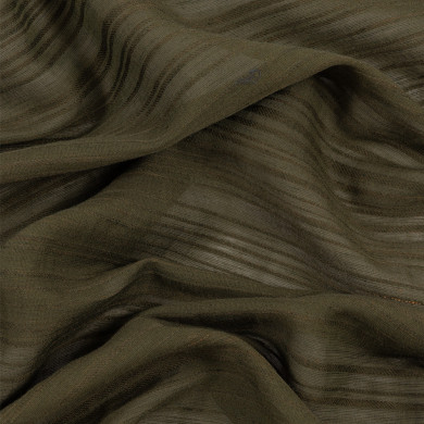 Echarpe Kaki à Détail Rayure Dégradé en Coton Mélangé - Paul Smith