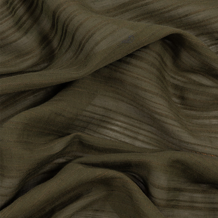 Echarpe Kaki à Détail Rayure Dégradé en Coton Mélangé - Paul Smith