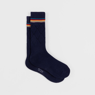 Chaussettes Tonales Marine Argyle bleu marine - Paul Smith