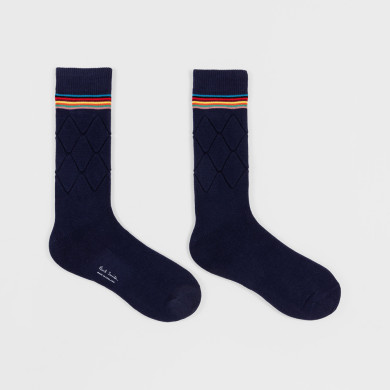 Chaussettes Tonales Marine Argyle bleu marine - Paul Smith