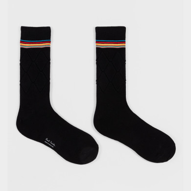 Chaussettes Tonales Marine Argyle noir - Paul Smith