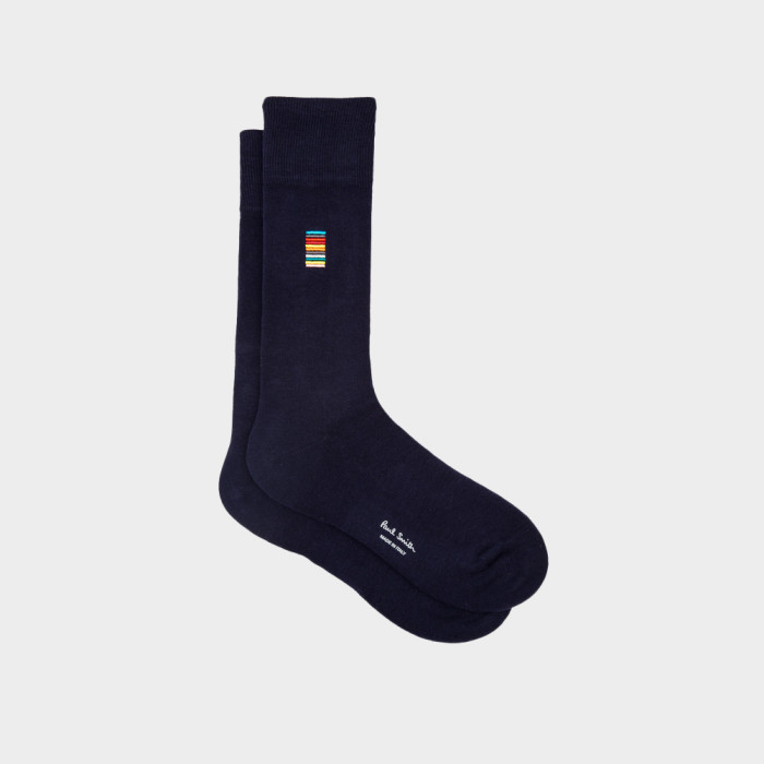 Navy Blue “Alfie” “Signature Stripe” Socks - Paul Smith