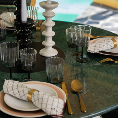 Charcoal shine wine glass - Sarah Lavoine